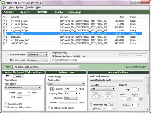 Pazera Free 3GP to AVI Converter Portable