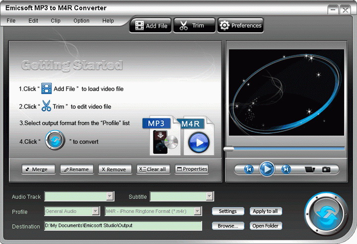 Emicsoft MP3 to M4R Converter