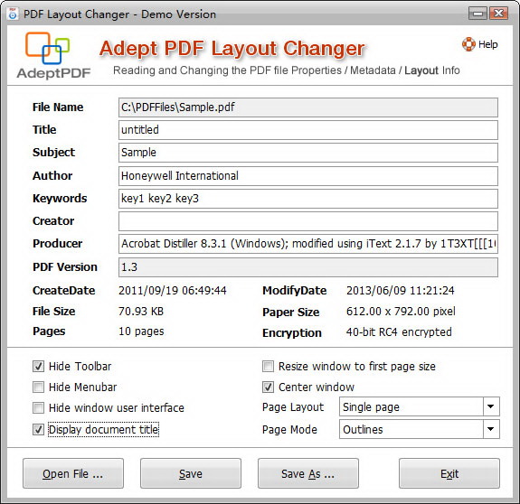 Adept PDF Layout Changer