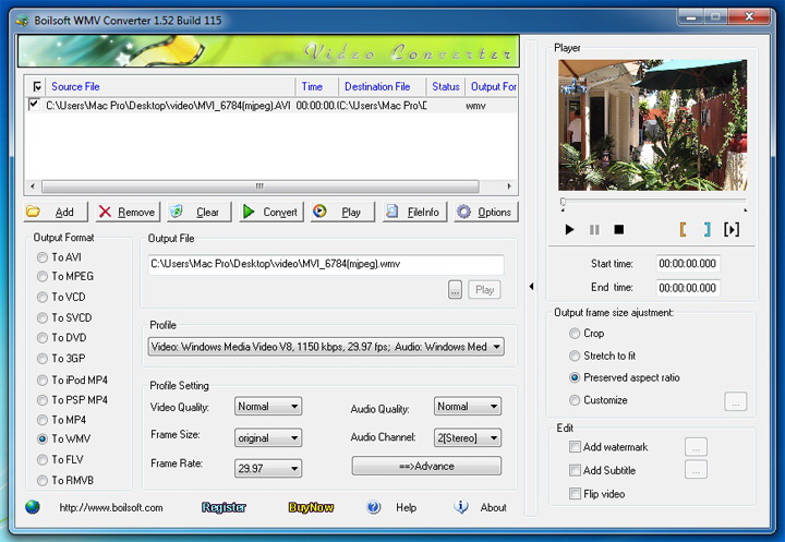 Boilsoft WMV Converter