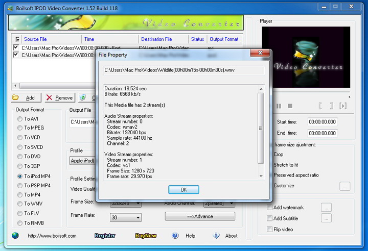 Boilsoft IPOD Video Converter