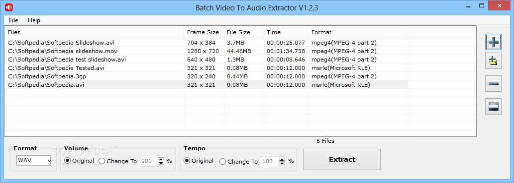 Batch Video To Audio Extractor