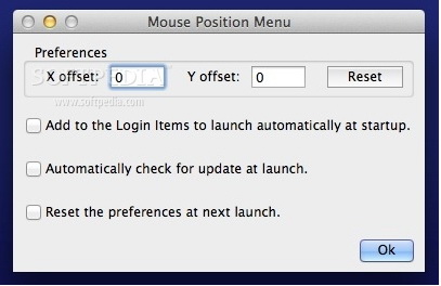 Mouse Position Menu For Mac