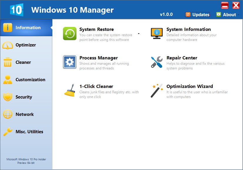 Windows 10 Manager(Win10系统管家)