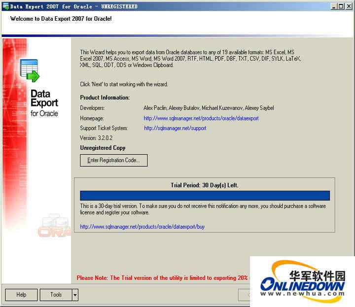 EMS Data Export for Oracle