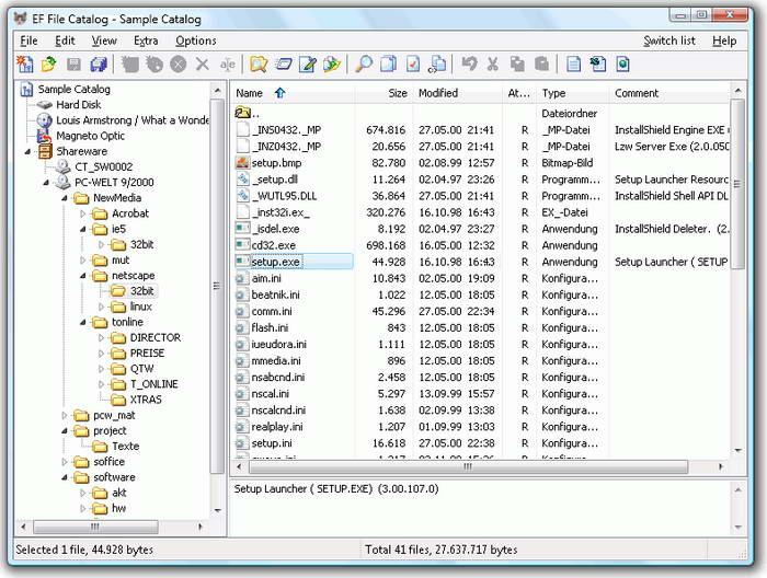 EF File Catalog