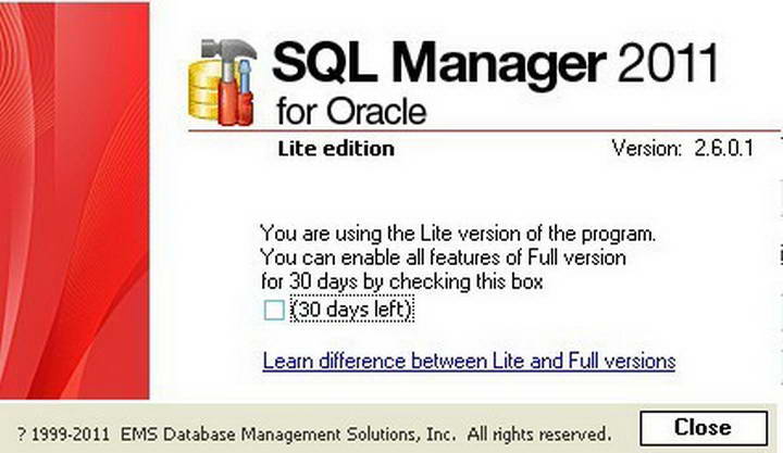 EMS SQL Manager Lite for Oracle