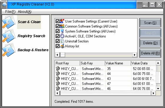 XP Registry Cleaner