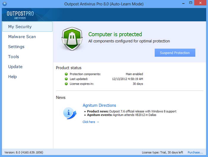 Agnitum Outpost Antivirus Pro