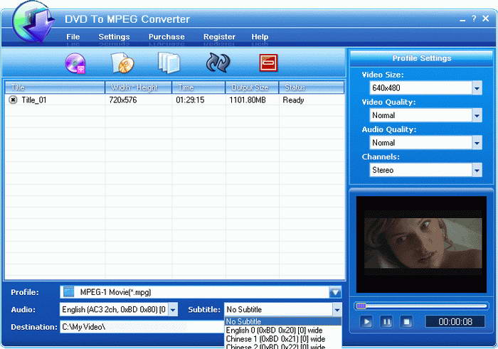 Eztoo DVD To MPEG Converter