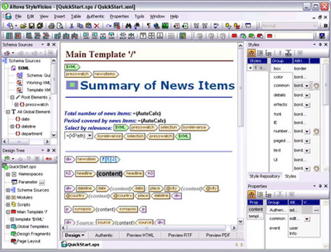 Altova StyleVision Enterprise