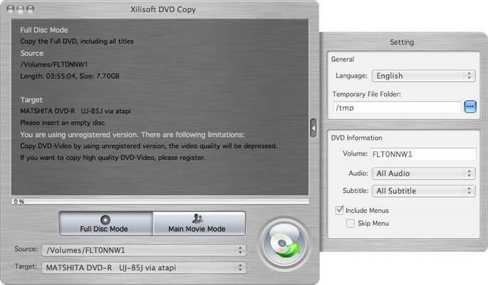 Xilisoft DVD Copy for Mac