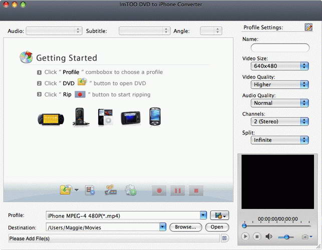 ImTOO DVD to iPhone Converter For Mac