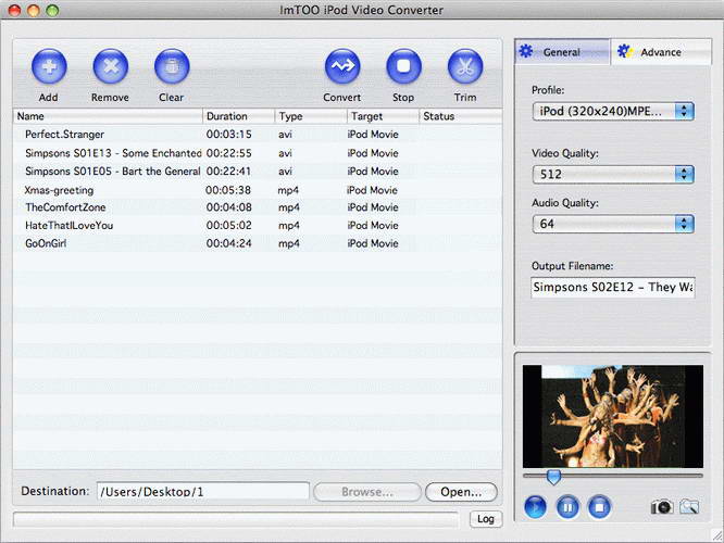 ImTOO iPod Video Converter for Mac