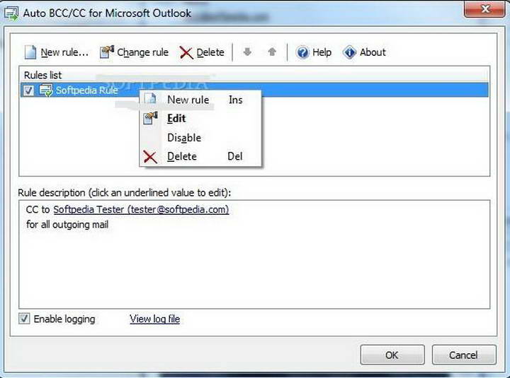 Auto BCC/CC for Outlook