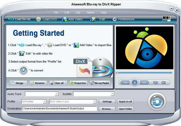 Aiseesoft Blu-ray to DivX Ripper