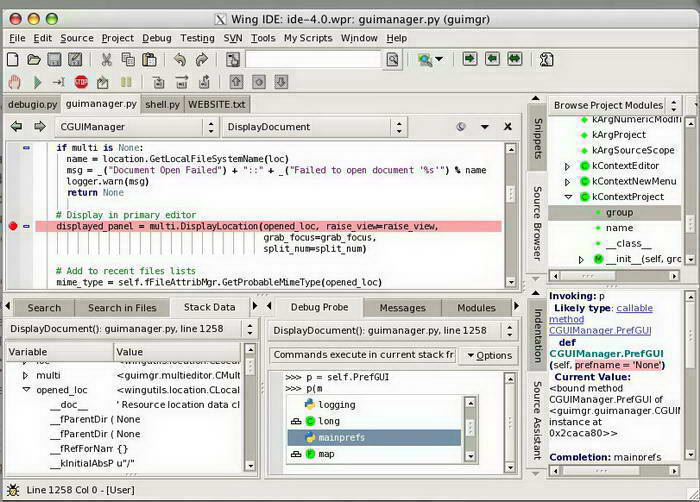 Wing IDE Professional for Linux (32-bit) deb