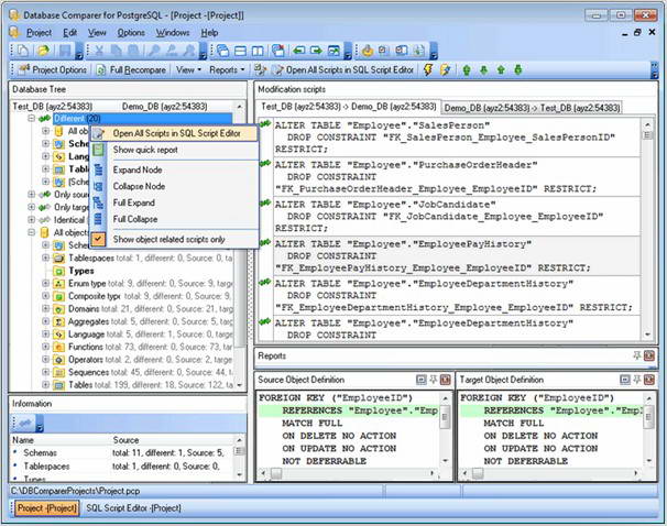 EMS Data Comparer for PostgreSQL