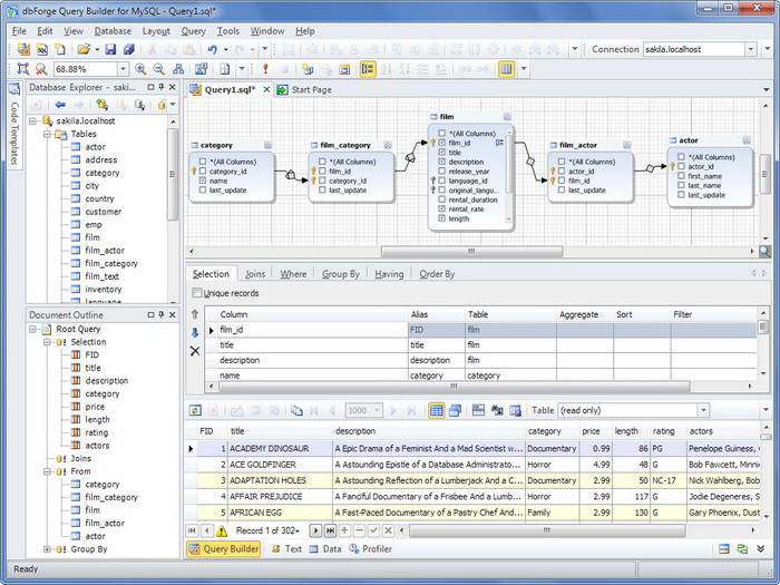 dbForge Query Builder for MySQL