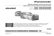 Panasonic 松下 AG-HPX500 使用说明书