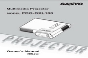 三洋 PDG-DXL100投影机 英文说明书