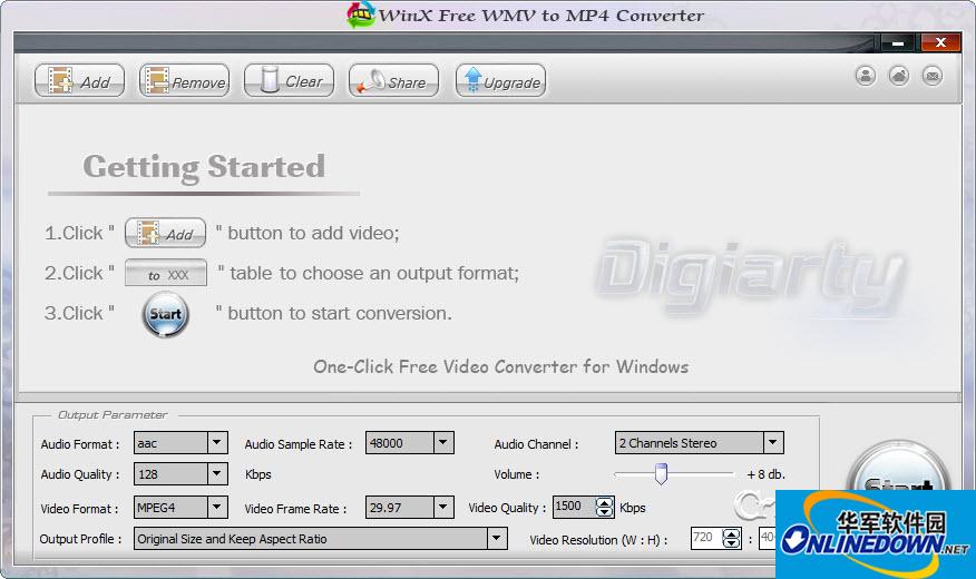 WMV转MP4(WinX Free WMV to MP4 Converter)