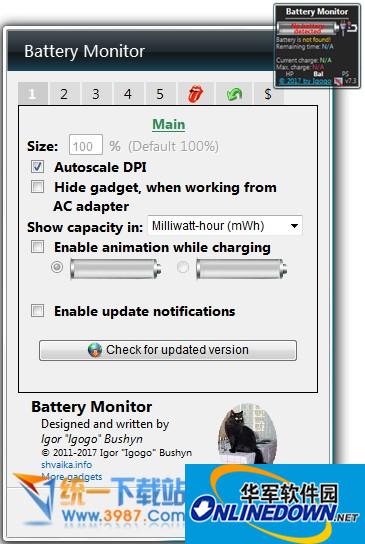 Battery monitor(笔记本电池检测软件)