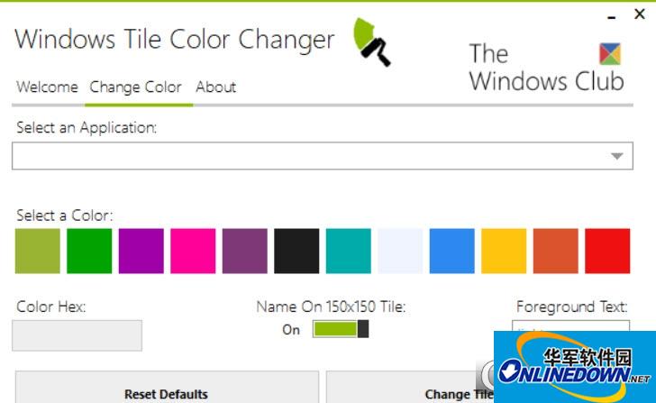 Windows Tile Color Changer