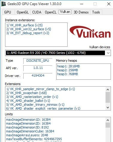 GPU Caps Viewer