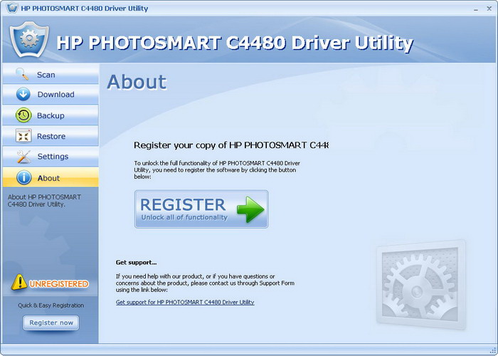 HP PHOTOSMART C4480 Driver Utility