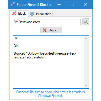 Folder Firewall Blocker