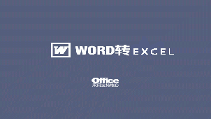 WORD转EXCEL大全