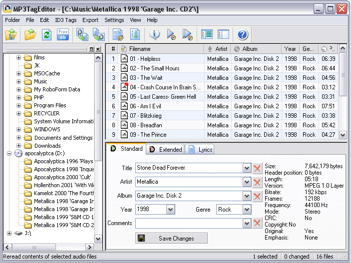 丸子MP3文件ID3TAG编辑器