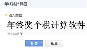 年终奖个税计算软件