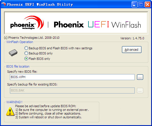 phoenix uefi winflash