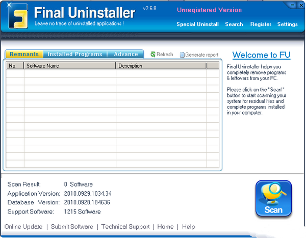 FinalUninstaller系统垃圾文件清理器