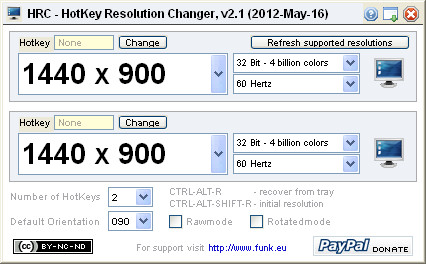 分辨率快捷键设置工具HotKeyResolution