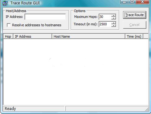 Trace Route GUI