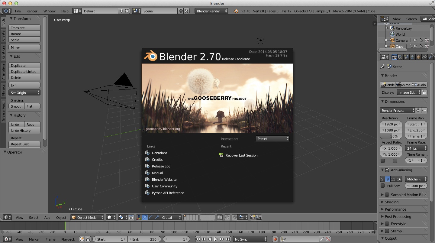 Blender For Mac OS X