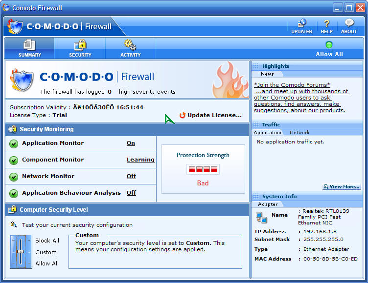 Comodo Firewall  (32bit)