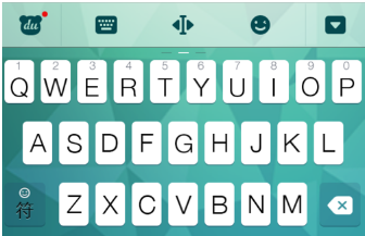 在手机百度输入法下点击【表情】图标2.