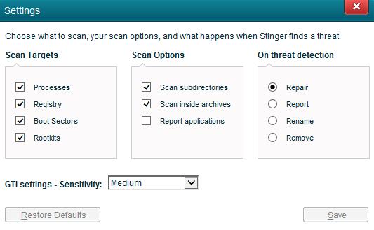 McAfee Stinger & Raptor(迈克菲杀毒软件)