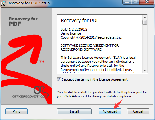 Recovery for PDF