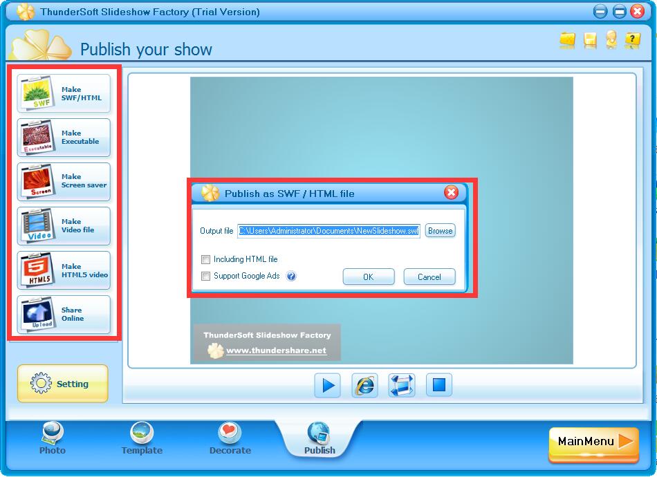 ThunderSoft Slideshow Factory