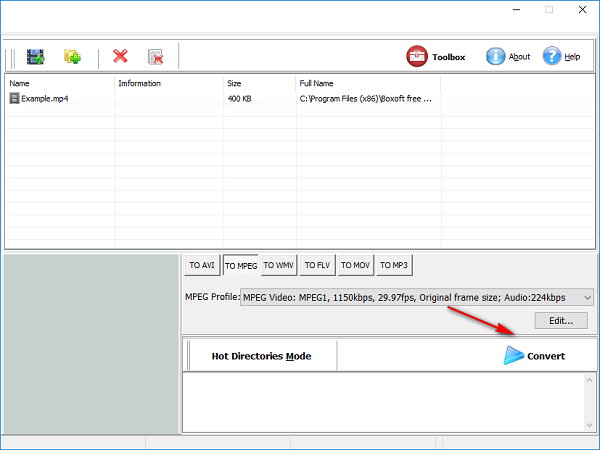 Boxoft Free MP4 to MPG Converter