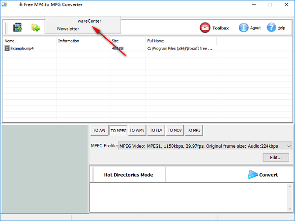 Boxoft Free MP4 to MPG Converter