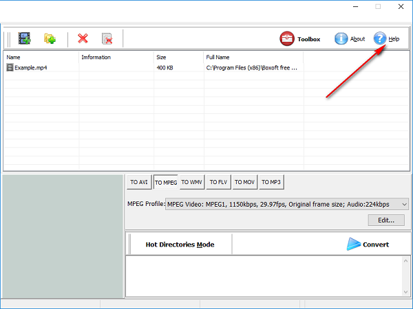 Boxoft Free MP4 to MPG Converter