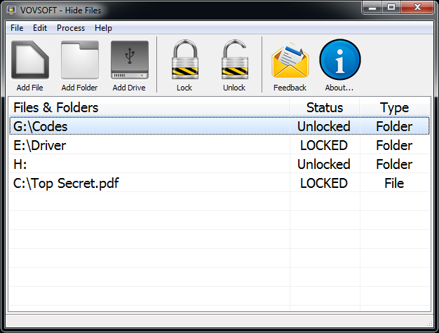 VovSoft Hide Files