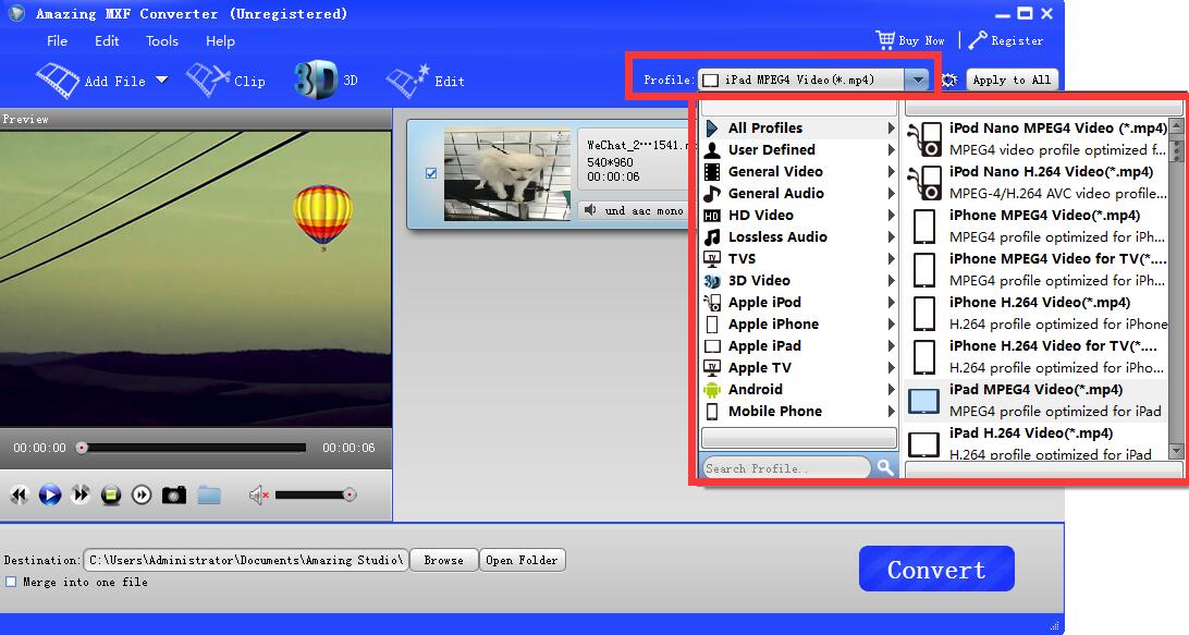 Amazing MXF Converter