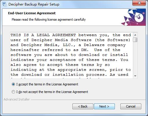 Decipher Backup Repair